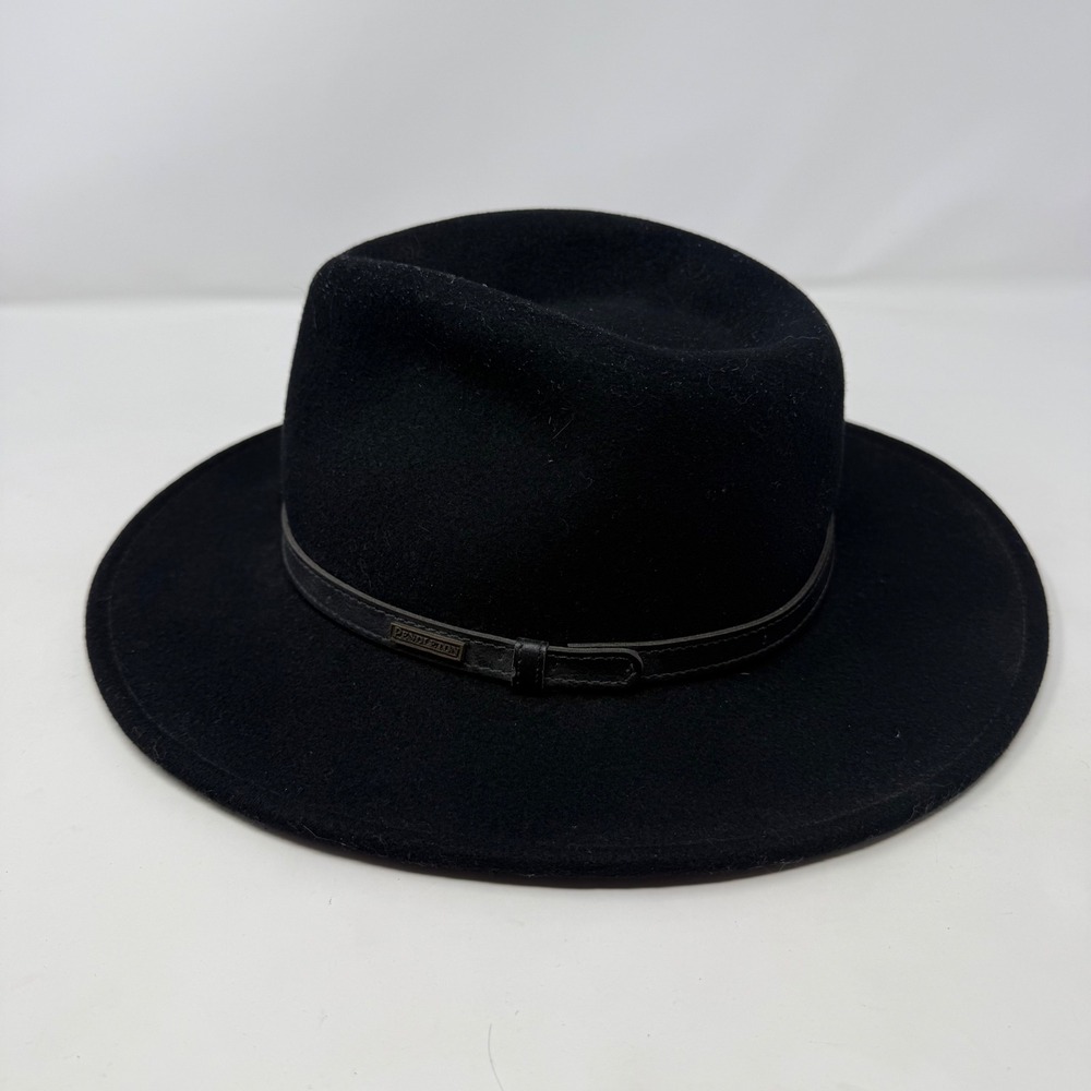 Pendleton Black Wool Felt Wide Brim Fedora Hat AB196-71010 Mens Womens Medium